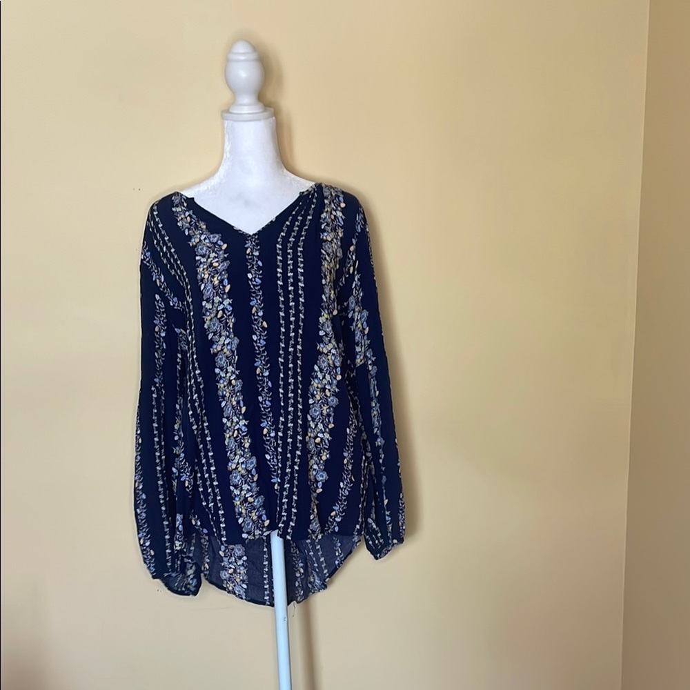 Floral Navy Blouse